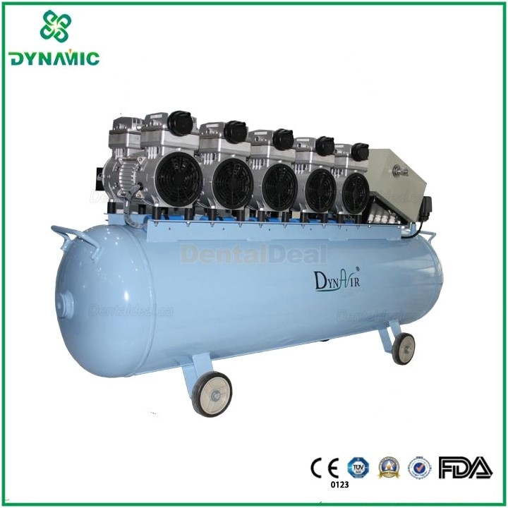 Dynamic DA7005 5HP Dental Lab Medical Oilless Air Compressor with 140L Tank